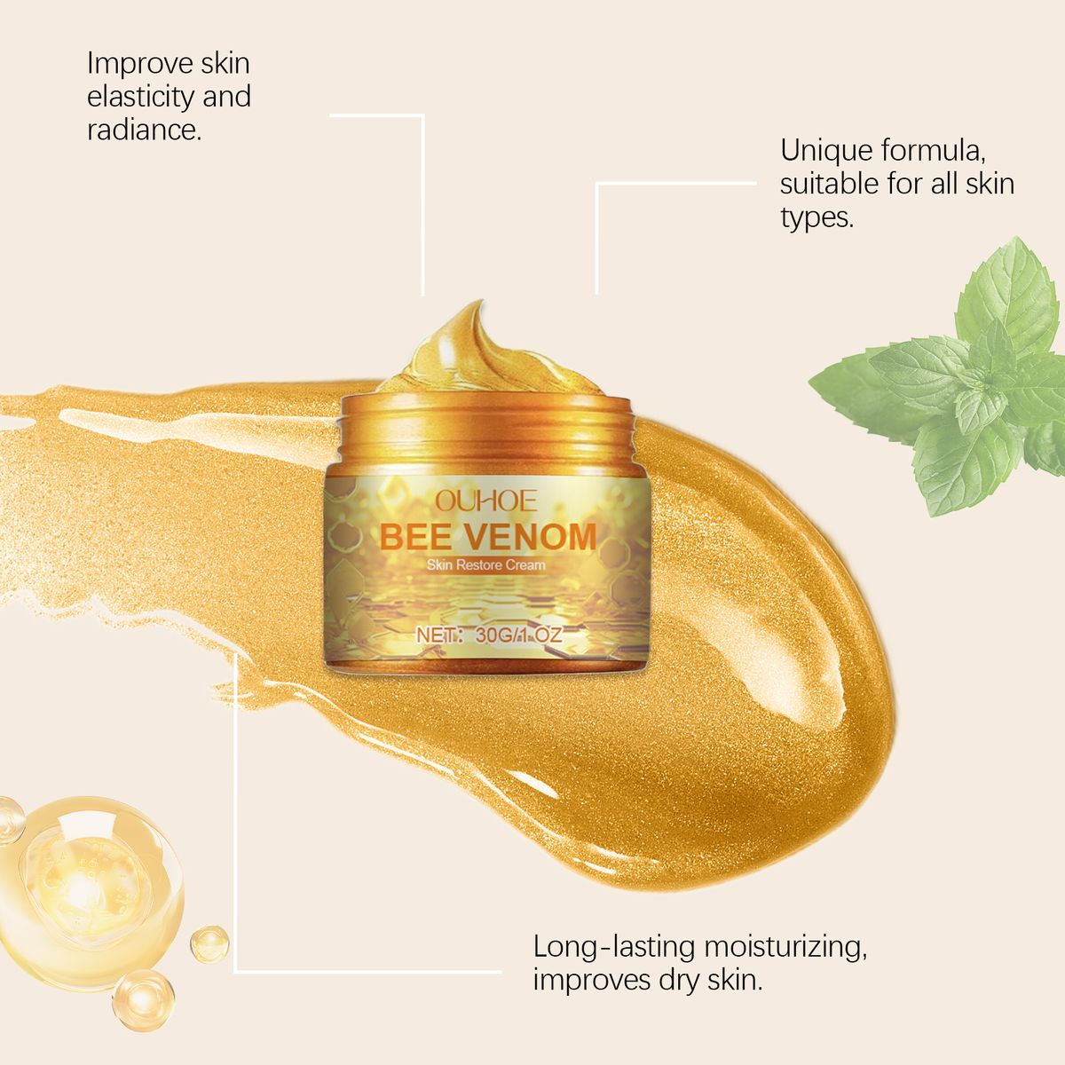 HOUKEA - Bee Venom Skin Care Cream (Original)